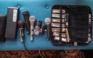 Mics collected over the years: Audix Fireball V, Peavey PVM, AudioTechnica BT330D, Bottle o' Blues, Shaker Dynamic, Shure SM58