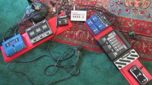 The pedal board for this gig was the one on the right